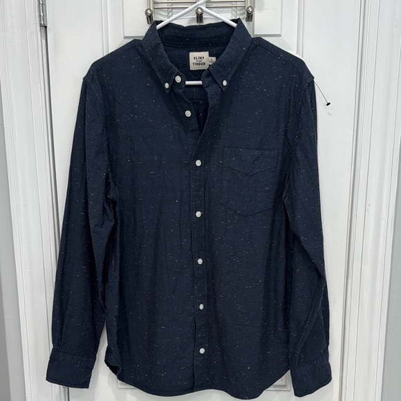 Men's Flint and Tinder Navy Button-Down Shirt - Picture 1 of 5